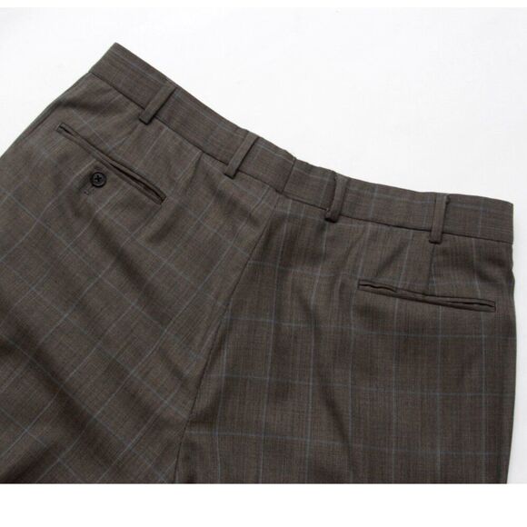 46L Jos A Bank 2 Piece Suit Blazer Sportcoat 36W Pants Grey Wool D090510 - Picture 14 of 16